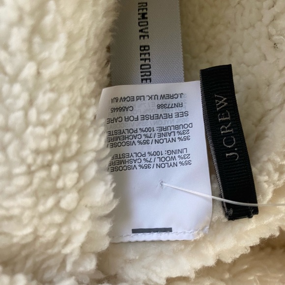 J. Crew Wool Blend Hat One Size Ivory - Picture 5 of 6